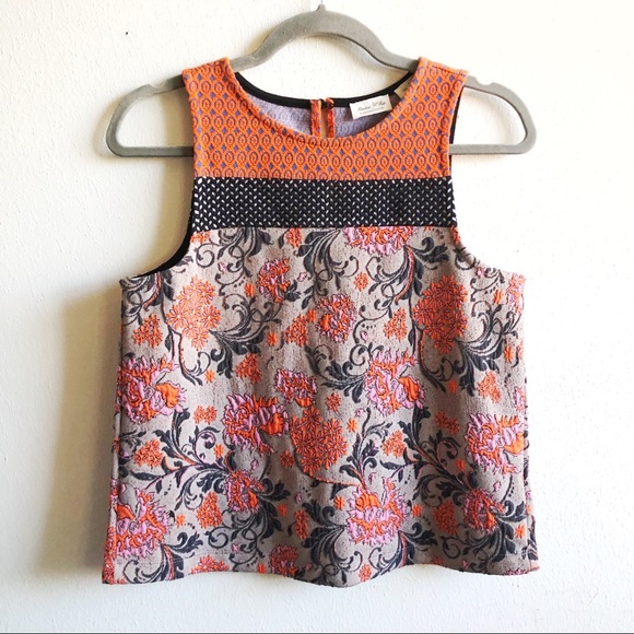 Anthropologie Tops - Anthropologie Meadow Rue Top Sleeveless Multicolored Multiple Pattern Blouse XS
